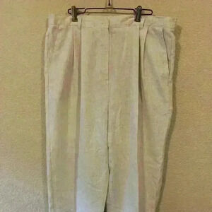 Vintage Sag Harbor Cream linen blend pant, size 16 coastalcore grannycore 80’s